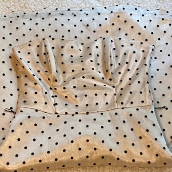 Betsy & Adam White Polka Dot Dress - Picture 4 of 15